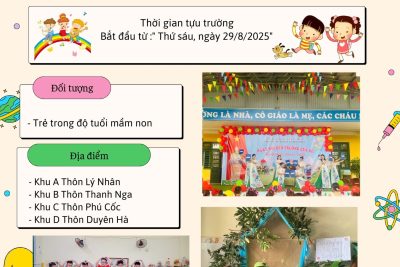 THÔNG BÁO THỜI GIAN TỰU TRƯỜNG NĂM HỌC 2025 – 2026